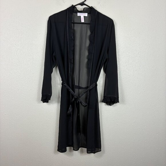 VTG Oscar de La Renta Pink Label Y2K Sheer Robe Sz Medium Sexy Retro - Picture 5 of 5